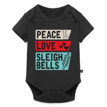 Peace Love Sleigh Bells Instrument de musique - Body à manches courtes Premium Bébé - noir - Devant