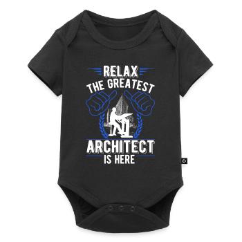 Détendez-vous Le plus grand architecte est ici Architekt - Body à manches courtes Premium Bébé - noir - Devant