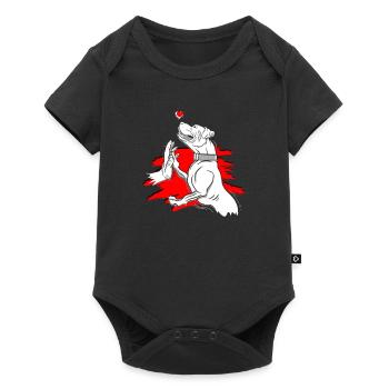 Pitbull love dog owner - pitbull terrier - Baby Premium short-sleeve bodysuit - black - Front