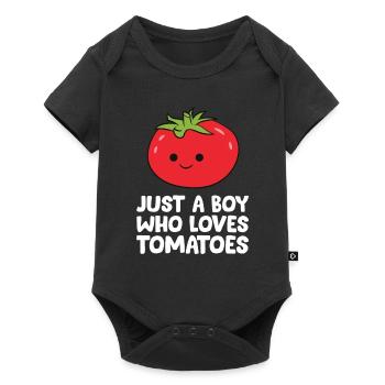 Juste un garçon qui aime les tomates - Body à manches courtes Premium Bébé - noir - Devant