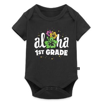 Aloha 1st Grade Tropical Teacher Erster Tag zurück - Baby Premium Kurzarmbody - Schwarz - Vorne