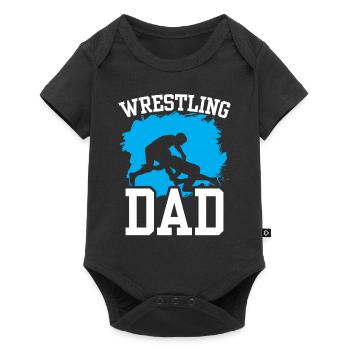 Wrestling Dad Wrestler Ringen Ringkampf Ringer - Baby Premium Kurzarmbody - Schwarz - Vorne