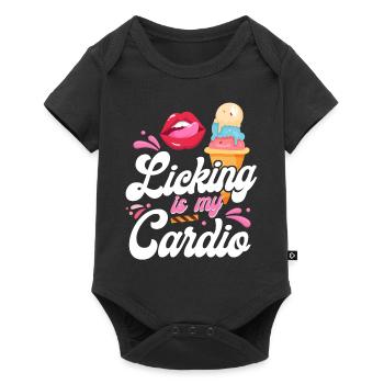 Ice Cream Cone Licking Is My - Baby Premium short-sleeve bodysuit - black - Front