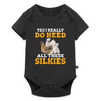 Yes I Really Do Need All These Silkies Funny Silki - Baby Premium short-sleeve bodysuit - black - Front