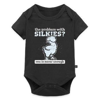 Le problème avec silkies? On n’est jamais assez de soie - Body à manches courtes Premium Bébé - noir - Devant