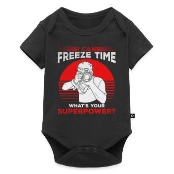 Funny Photography I Can Freeze Time - Baby Premium short-sleeve bodysuit - black - Front