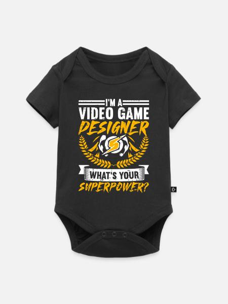 Video Game Designer - Baby Premium Kurzarmbody - Schwarz