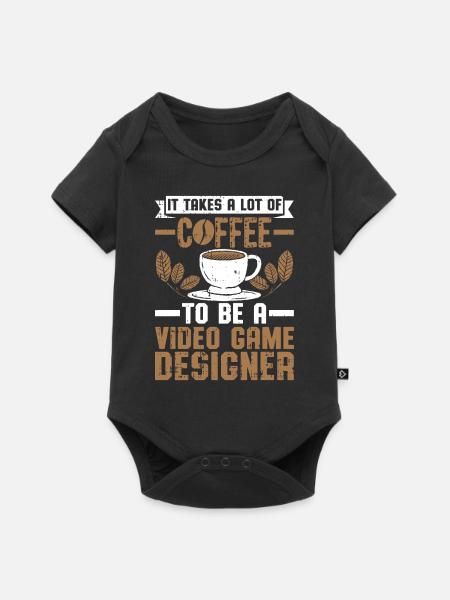 Video Game Designer - Baby Premium Kurzarmbody - Schwarz