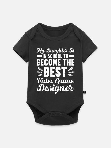 Video Game Designer - Baby Premium Kurzarmbody - Schwarz
