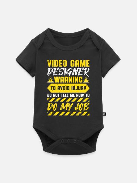 Video Game Designer - Baby Premium Kurzarmbody - Schwarz