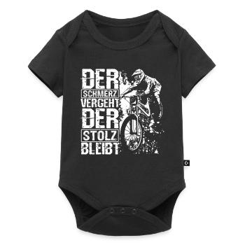 Mountainbike MTB Geschenk BMX Bekleidung MTB Spruc - Baby Premium Kurzarmbody - Schwarz - Vorne