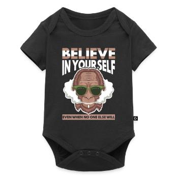 In Yourself Even When Noone Else Will - Baby Premium short-sleeve bodysuit - black - Front