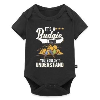 Perruche Budgie Welli - Body à manches courtes Premium Bébé - noir - Devant