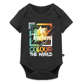 Teachers Colour The World - Baby Premium short-sleeve bodysuit - black - Front