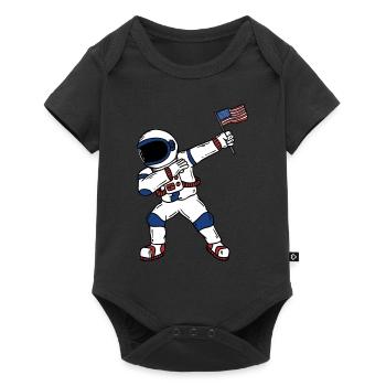 Dabbing American Astronaut July 4 - Baby Premium short-sleeve bodysuit - black - Front