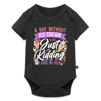 Ice Cream Cone Popsicle A Day - Baby Premium short-sleeve bodysuit - black - Front