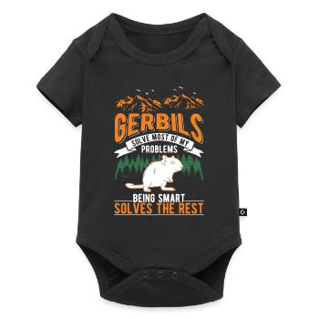 Gerbil Gift Racing Rat Germesau - Baby Premium short-sleeve bodysuit - black - Front