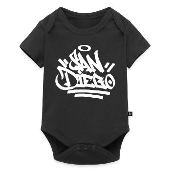 San Diego City Graffiti Street Art HandStyle USA H - Baby Premium Kurzarmbody - Schwarz - Vorne