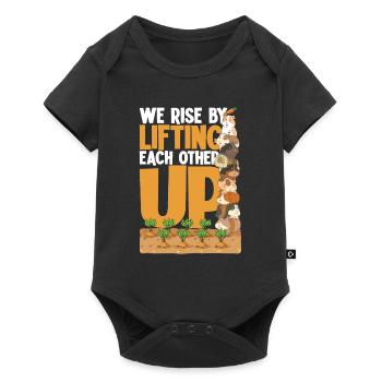 We Rise By Lifting Each Other Up - Baby Premium Kurzarmbody - Schwarz - Vorne