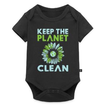 Environnement Durabilité Changement climatique Slogan Protection - Body à manches courtes Premium Bébé - noir - Devant