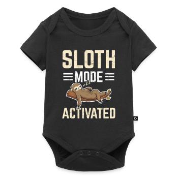 Sloth Mode Activated Funny Sloth Lovers Sleeping L - Baby Premium short-sleeve bodysuit - black - Front