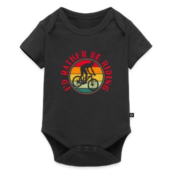 Je préfère faire du VTT - Body à manches courtes Premium Bébé - noir - Devant