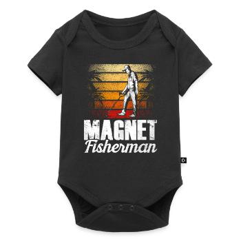 Magnet Pêcheur Aimant Pêche magnétique - Body à manches courtes Premium Bébé - noir - Devant