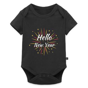 Bonjour nouvel an - Body à manches courtes Premium Bébé - noir - Devant
