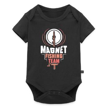 Magnet Fishing Team Magnetic Fishing Magnetic Fisherman - Baby Premium short-sleeve bodysuit - black - Front