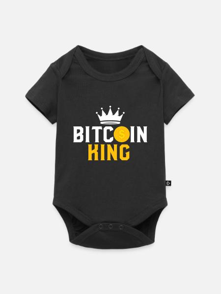 Bitcoin King - Bitcoin Krypto - Baby Premium Kurzarmbody - Schwarz