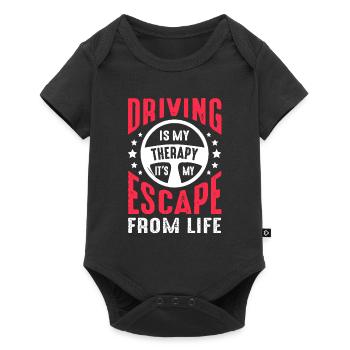 Driving is my therapy of life - Baby Premium short-sleeve bodysuit - black - Front