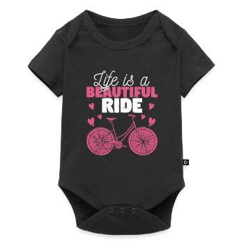 Fun Cycling Cycling Biker Life is a - Baby Premium short-sleeve bodysuit - black - Front