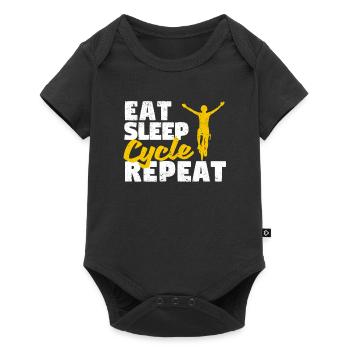 Eat Sleep Cycle Repeat Funny Bicycle Cyclist Bike - Baby Premium short-sleeve bodysuit - black - Front