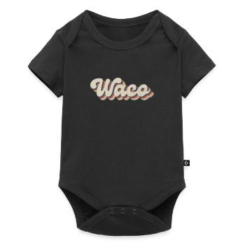 Nostalgisch 70er USA Stadt - Vintage Waco - Baby Premium Kurzarmbody - Schwarz - Vorne