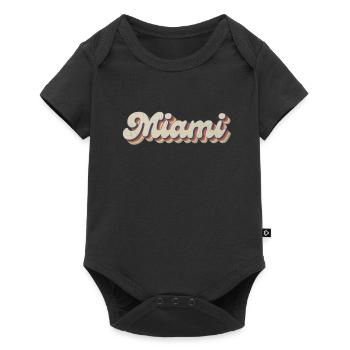 Nostalgic 70s USA City - Vintage Miami - Baby Premium short-sleeve bodysuit - black - Front