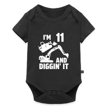 J’ai 11 ans et Diggin' It - Body à manches courtes Premium Bébé - noir - Devant