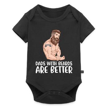 Dads With Beards Are Better Bart Gift - Baby Premium short-sleeve bodysuit - black - Front