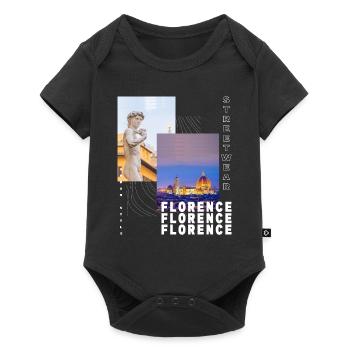 Florenz Italien Stadt Skyline Urlaub Liebe - Baby Premium Kurzarmbody - Schwarz - Vorne
