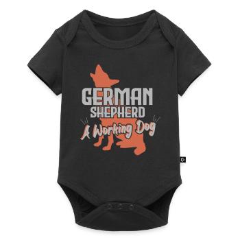 German Shepherd A Working Dog - Baby Premium short-sleeve bodysuit - black - Front