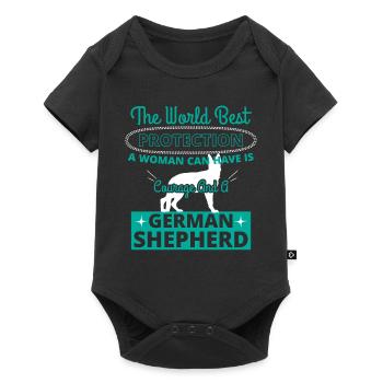 Courage And A German Shepherd - Baby Premium short-sleeve bodysuit - black - Front