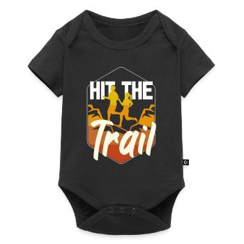 Hit The Trail Trailrunning - Baby Premium short-sleeve bodysuit - black - Front