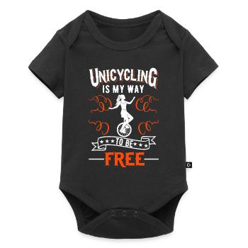 Unicyclist Gift Unicycle Girl - Baby Premium short-sleeve bodysuit - black - Front