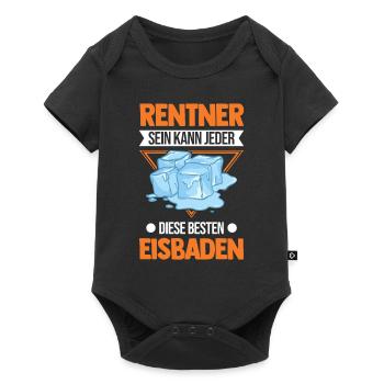 Eisbad Rentner Eisbaden Opa Eisschwimmer - Baby Premium Kurzarmbody - Schwarz - Vorne