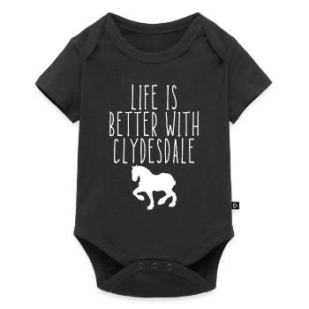 Clydesdale Shirt Clydesdale Rider - Baby Premium short-sleeve bodysuit - black - Front