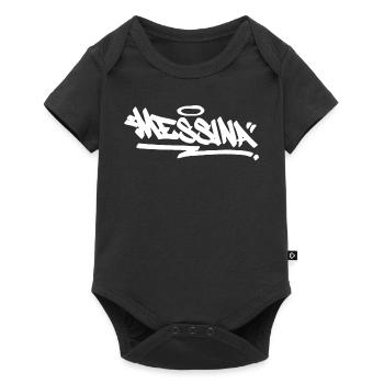 Messina City Graffiti Street Art HandStyle Italien - Baby Premium Kurzarmbody - Schwarz - Vorne