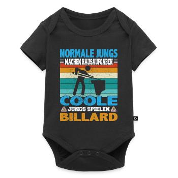Snooker und Pool Billard Spruch für Billardspieler - Baby Premium Kurzarmbody - Schwarz - Vorne