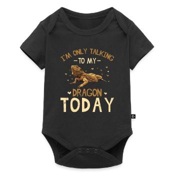 I'm Only Talking To My Dragon Today Funny Bearded - Baby Premium short-sleeve bodysuit - black - Front