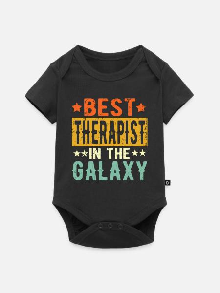 Best Therapeut ever Therapeut Geschenk - Baby Premium Kurzarmbody - Schwarz