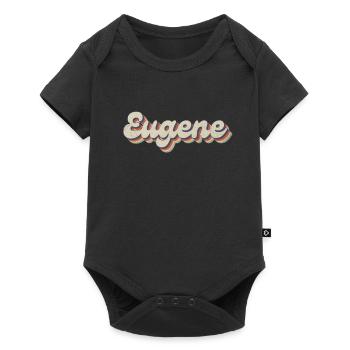 Nostalgisch 70er USA Stadt - Vintage Eugene - Baby Premium Kurzarmbody - Schwarz - Vorne