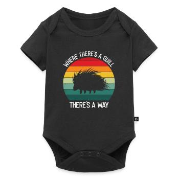 Porcupine Designs for Hedgehog Porcupine Fan - Baby Premium short-sleeve bodysuit - black - Front
